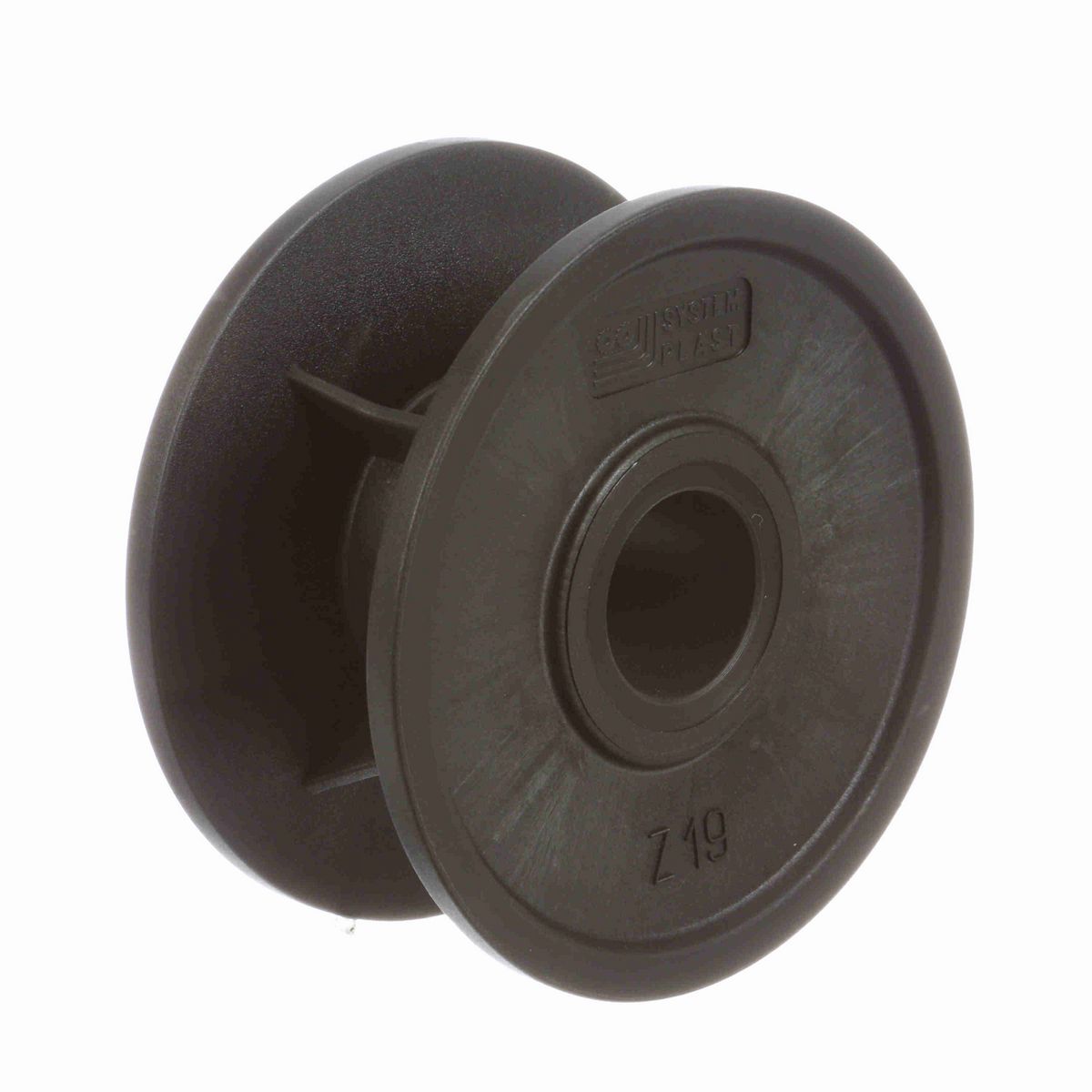 System Plast 820 Series Solid One Piece Molded Sprocket with 19 Teeth and a 30mm Round Idler Bore - 820-19R30M-W