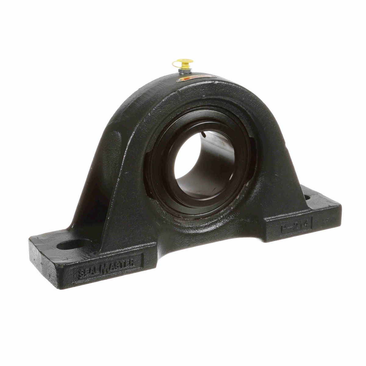 Sealmaster Mounted Cast Iron Two Bolt Pillow Block Ball Bearing - 52100 Bearing Steel, Black Oxided - Setscrew Lock - SP-48