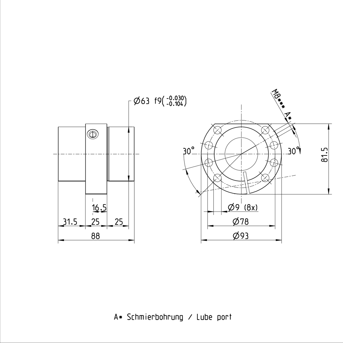 Одинарная гайка с регулируемым предварительным натягом Bosch Rexroth SEM-E-C 40X20RX6-3 [R151247075]