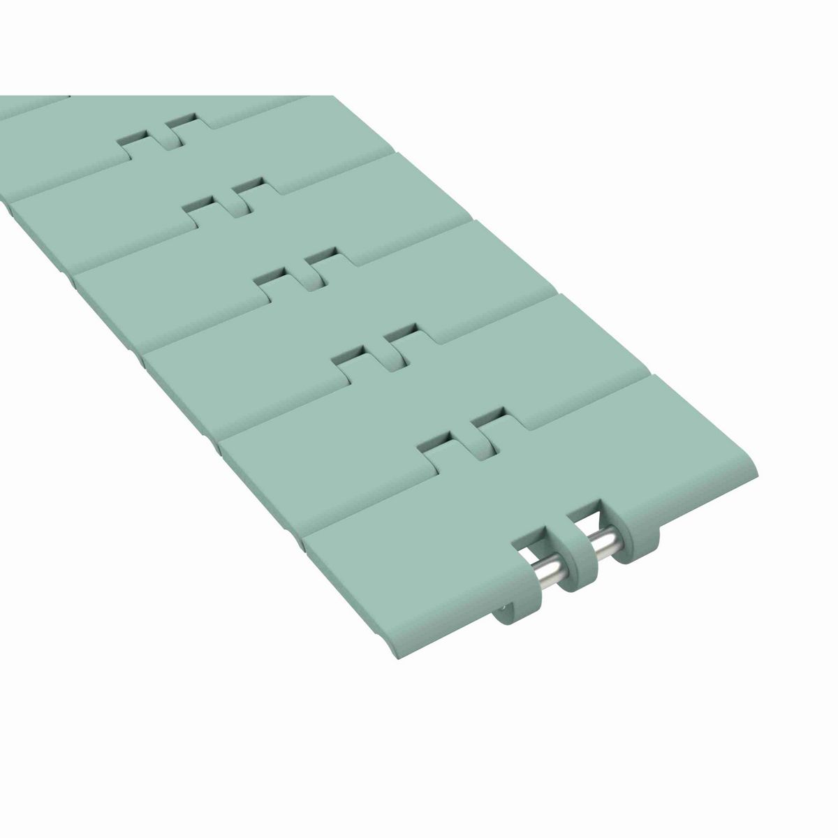 Rexnord 820 Straight Running Solid Top, Material: Heat Stabilized (Green), Width: 4.5in, Pitch: 1.5in - 81426852