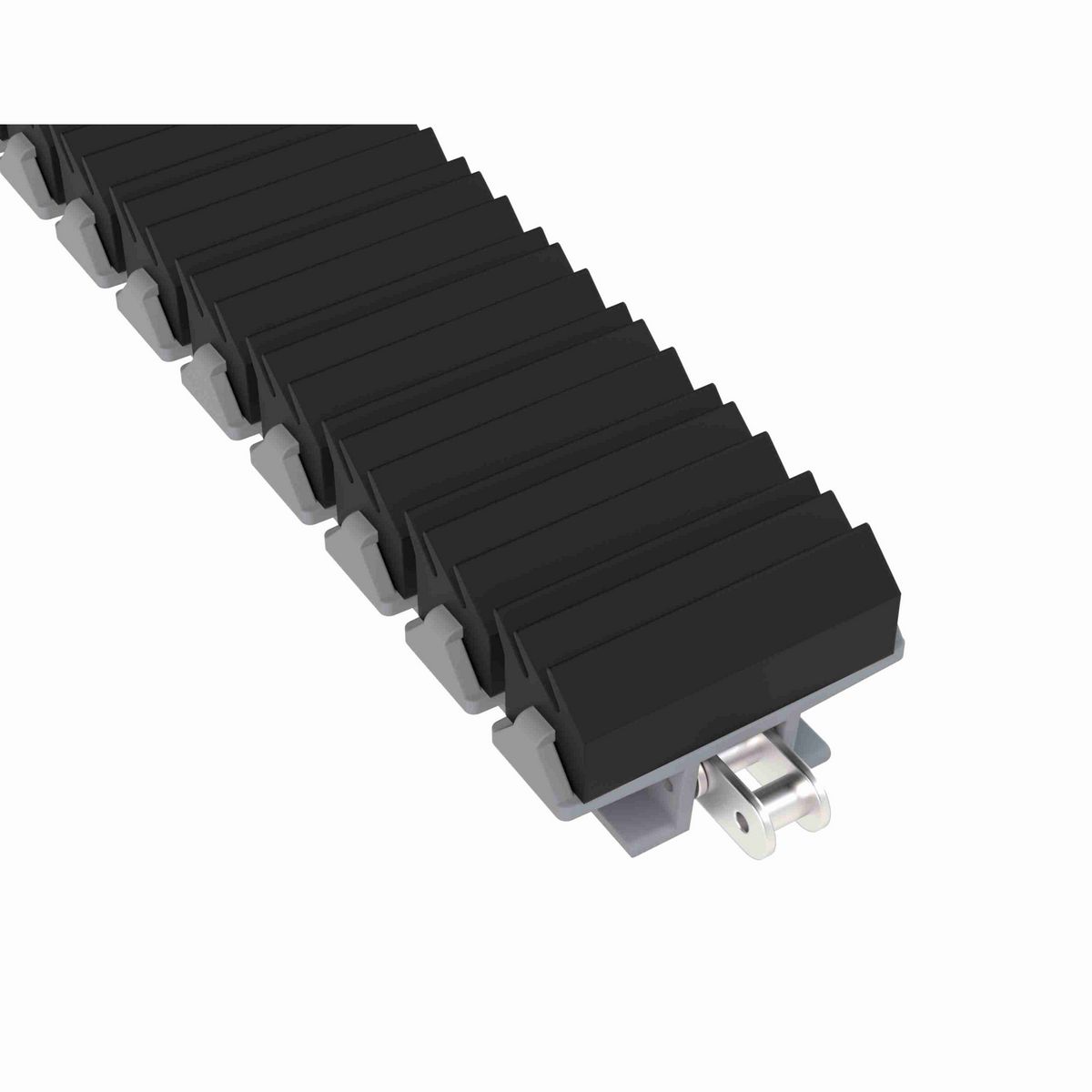 Rexnord 1873TAB SideGrip™ Side-flexing, Material: Silver Platinum Series, Width: 3.75in, Pitch: 1.5in - 81430551