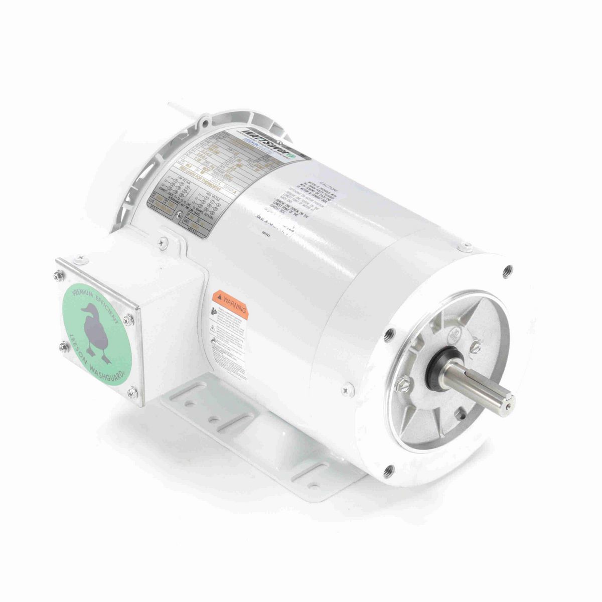 LEESON White Duck™ General Purpose Motor, 2 HP, 3 Ph, 60 Hz, 230/460 V, 3600 RPM, 56HC Frame, TEFC - 119482.00