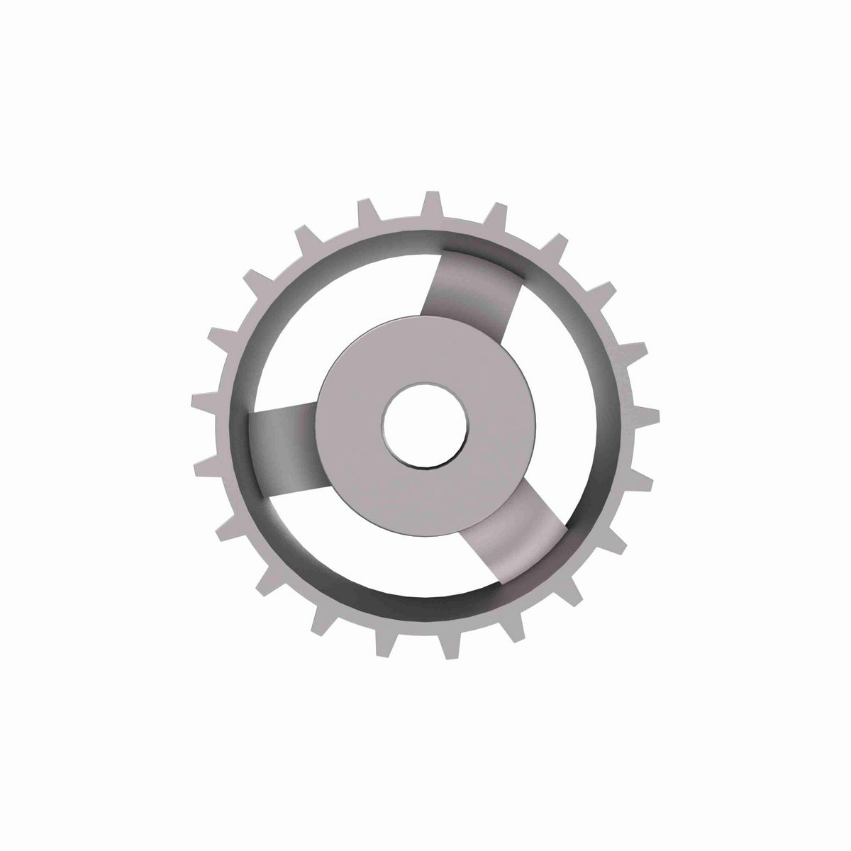 Rexnord 821 Series Solid One Piece Cast Iron Sprocket with 21 Teeth and a 1in Round Rough Stock Bore (RSB) - 401-308-2