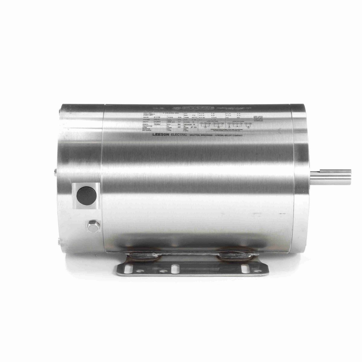 LEESON Premium Duck™ General Purpose Motor, 0.75 HP, 1 Ph, 60 Hz, 115/230 V, 1800 RPM, 56HC Frame, TENV - 116346.00