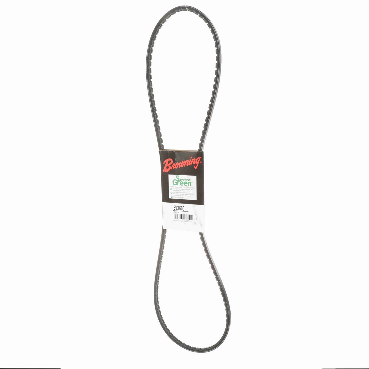 Browning EPDM Notched Belt 98% Efficient - 3VX600