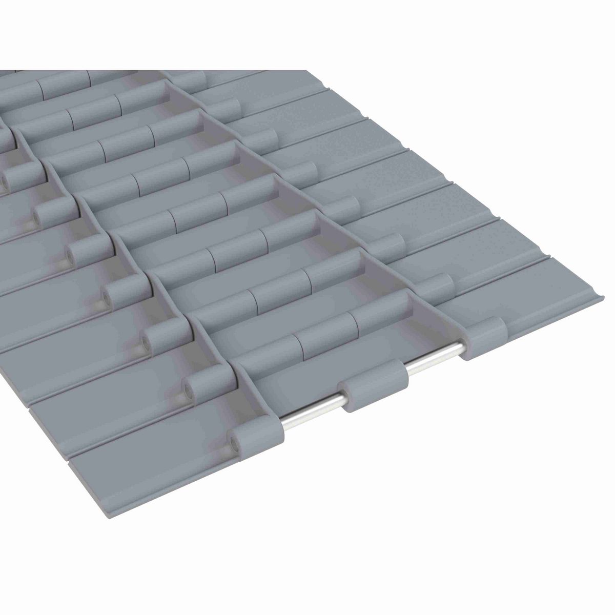 Rexnord 821 Straight Running Solid Top, Material: Silver Platinum Series™ X, Width: 12in, Pitch: 1.5in - 10318344