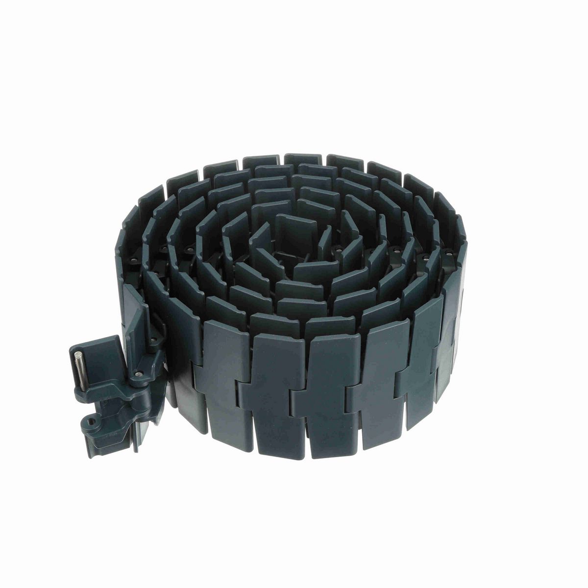 System Plast 879TAB Side-flexing Solid Top, Material: NG evo (Gray Blue), Width: 4.5in, Pitch: 1.5in - NGE879TAB-K450