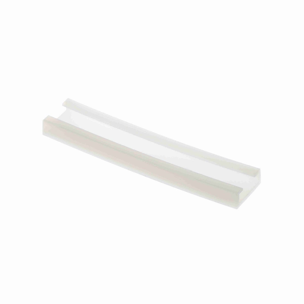 System Plast Bar Cover: 1.27"W X 0.49"H X 120"L White UHMW-PE - VG-P2510NBC-10