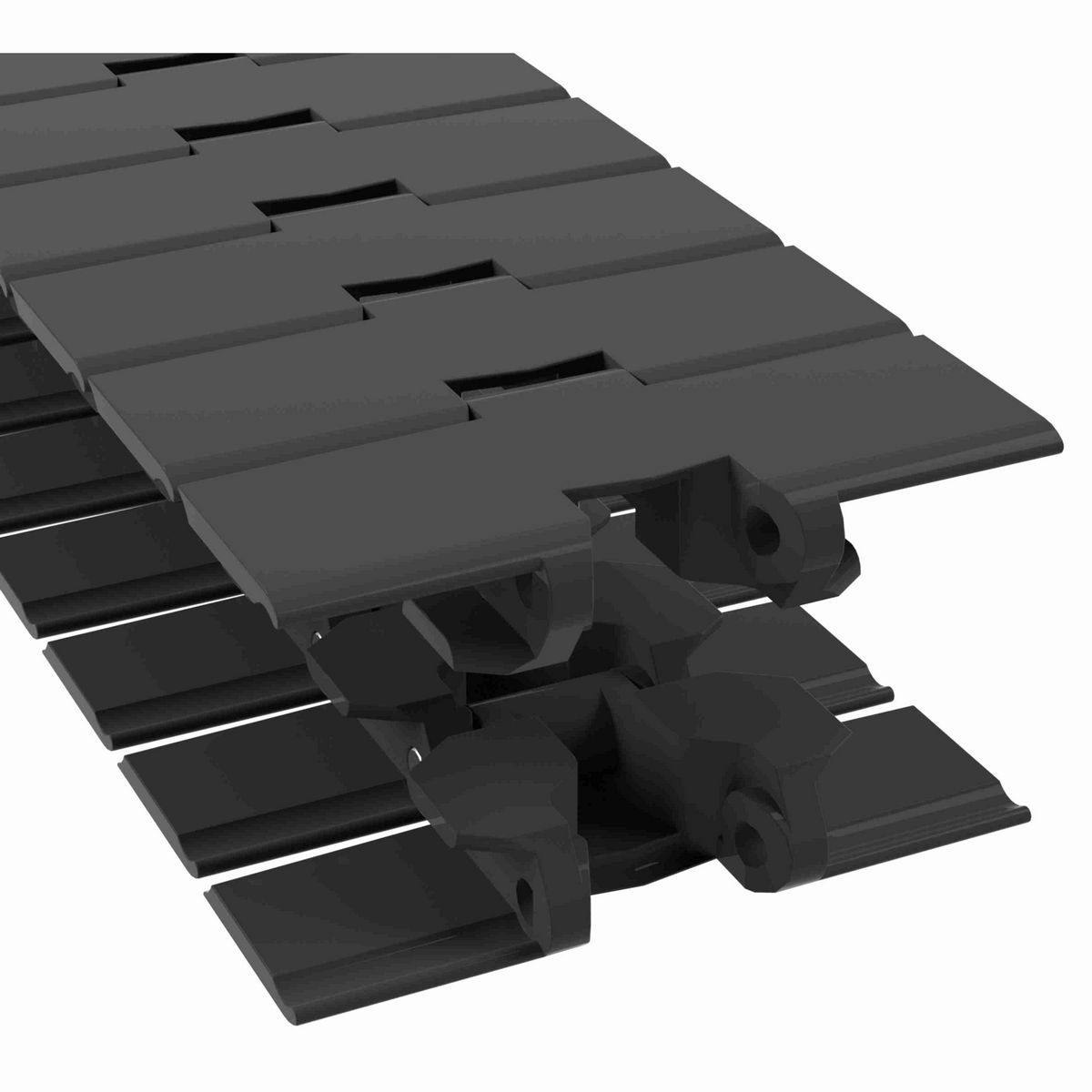 Rexnord 880TAB BO Side-flexing Solid Top Tight Radius, Material: Black Anti-Static, Width: 4.5in, Pitch: 1.5in - 81414342