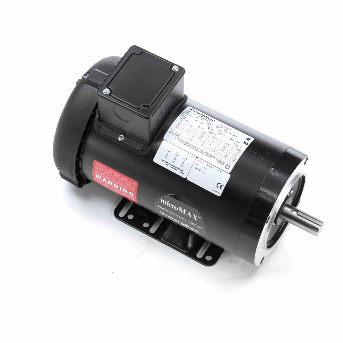 LEESON Speed Ratio Motor, 2 HP, 3 Ph, 60 Hz, 575 V, 1800 RPM, 145TC Frame, TEFC - Y369