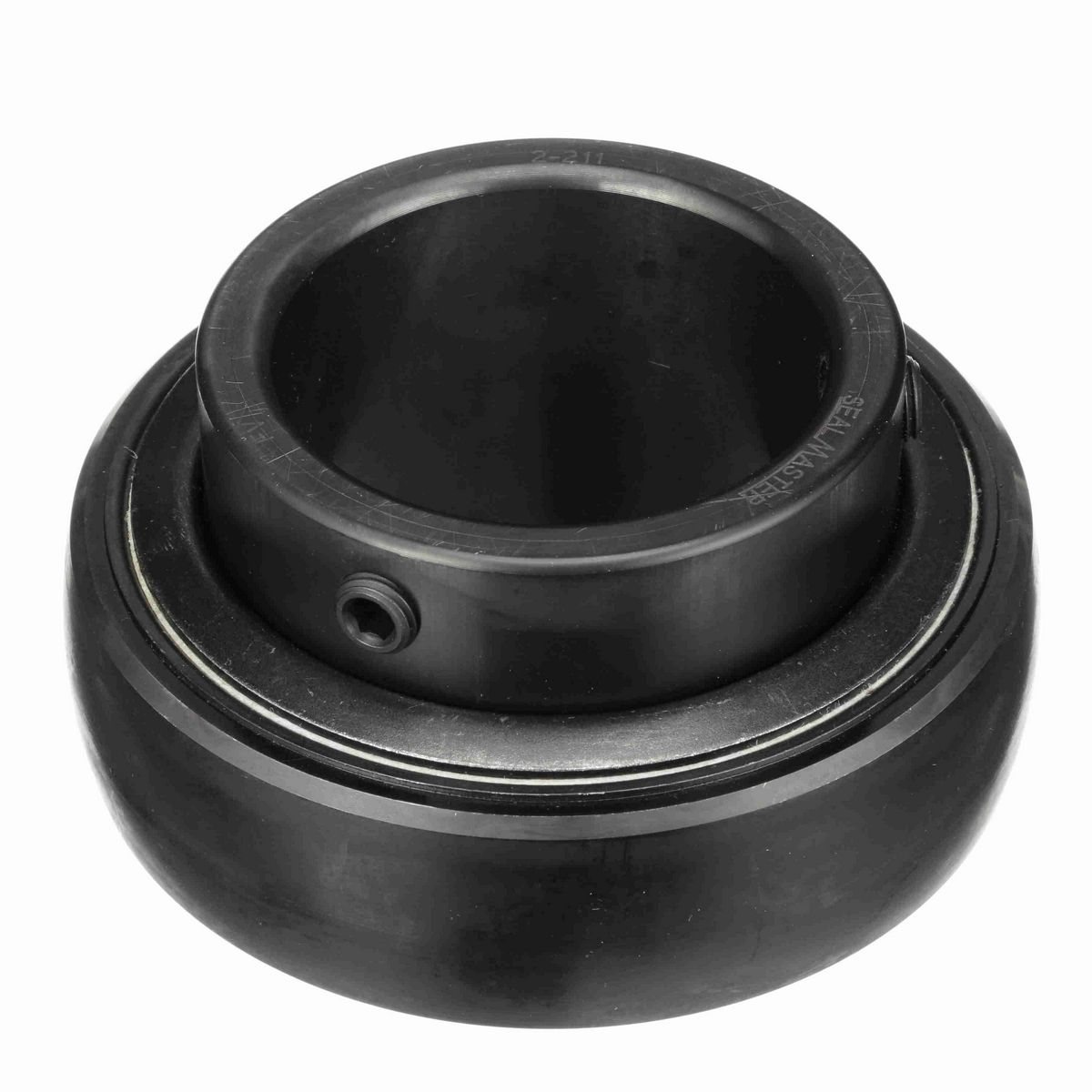 Sealmaster Mounted Insert Only Ball Bearing - 52100 Bearing Steel, Black Oxided - Setscrew Lock - 2-211