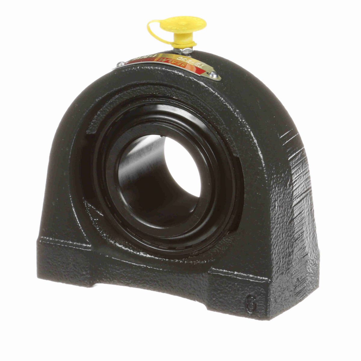 Sealmaster Mounted Cast Iron Tapped Base Pillow Block Ball Bearing - 52100 Bearing Steel, Black Oxided - Setscrew Lock - TB-23C