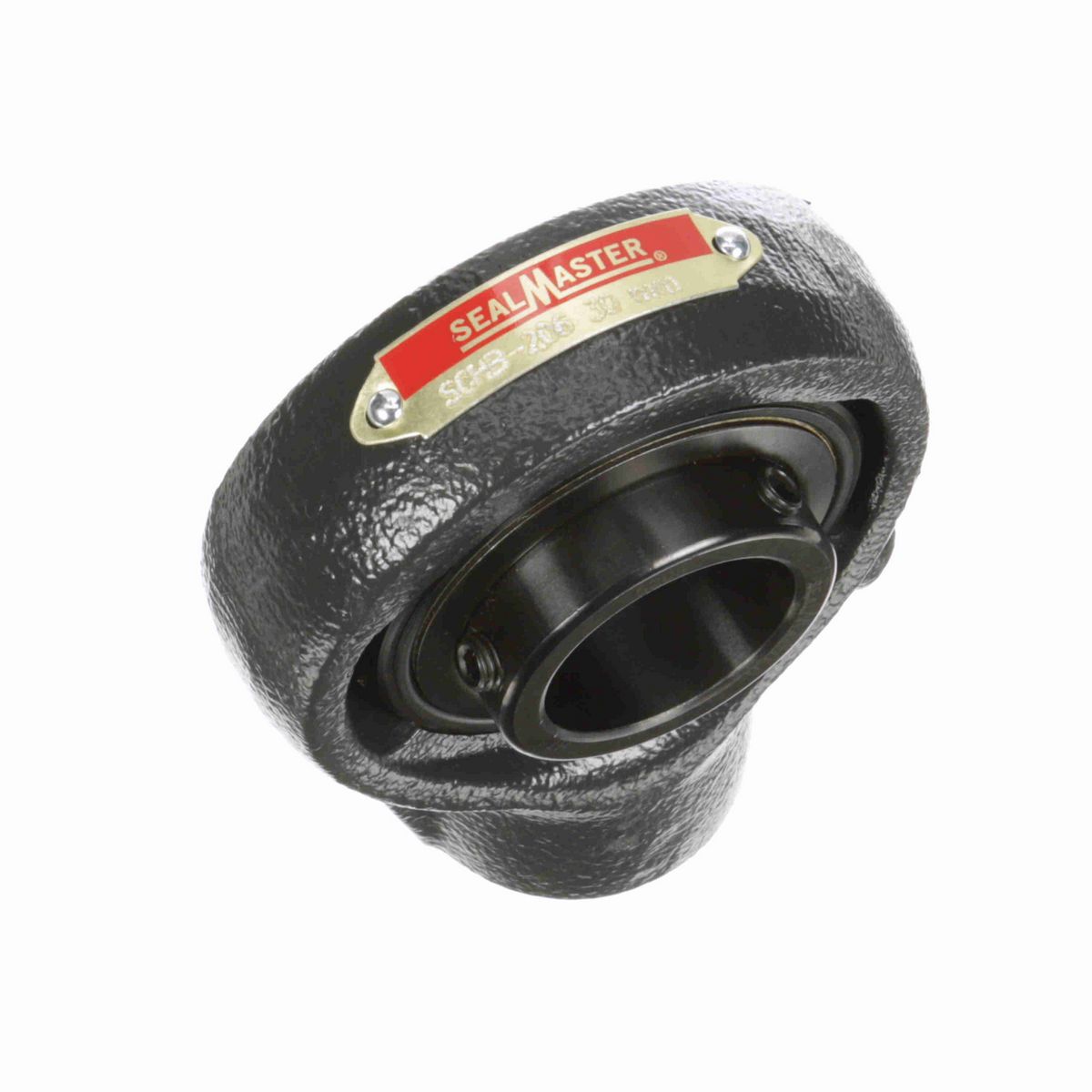 Sealmaster Mounted Cast Iron Hanger Unit Ball Bearing - 52100 Bearing Steel, Black Oxided - Setscrew Lock - SCHB-206