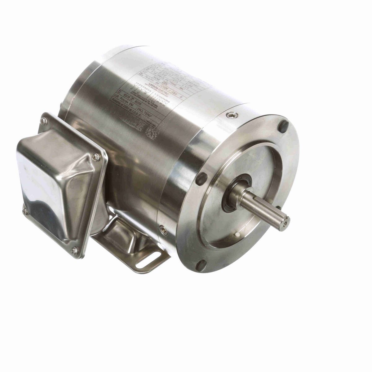 LEESON SST Duck™ General Purpose Motor, 0.75 & 0.50 HP, 3 Ph, 60 & 50 Hz, 230/460 & 190/380 V, 3600 & 3000 RPM, 56C Frame, TENV - 191206.00