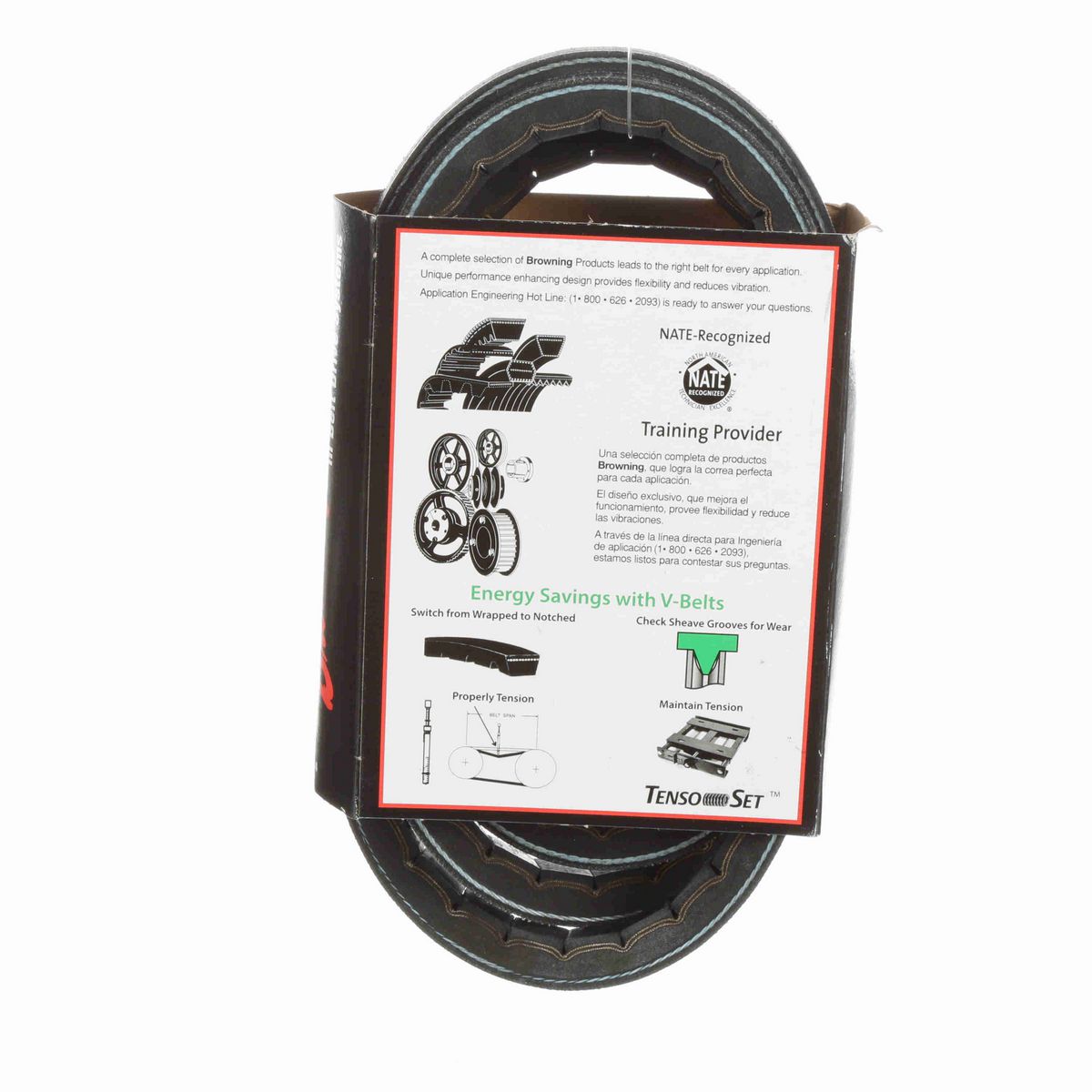 Browning EPDM Notched Belt 98% Efficient - 5VX650