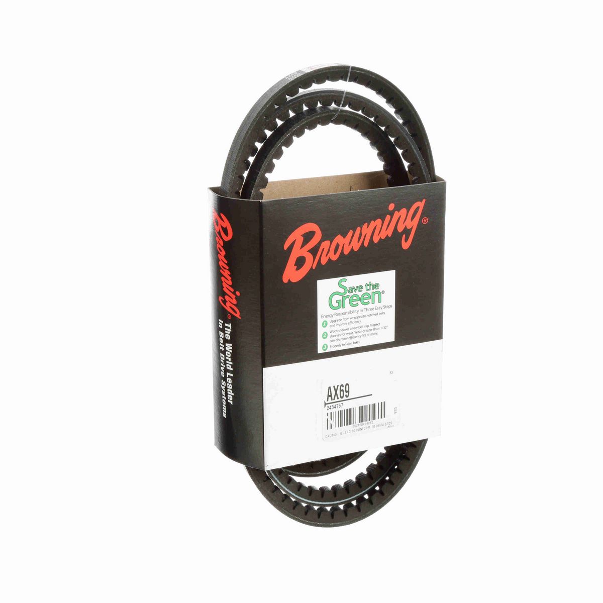 Browning EPDM Notched Belt 98% Efficient - AX69