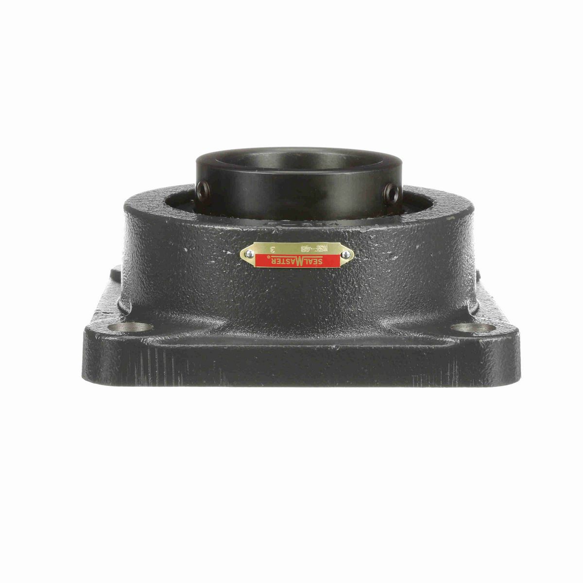 Sealmaster Mounted Cast Iron Four Bolt Flange Ball Bearing - 52100 Bearing Steel, Black Oxided - Setscrew Lock - MSF-48