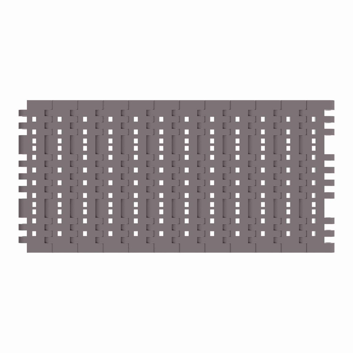 Rexnord 7706 Straight Running Flush Grid, Material: Brown High Performance, Width: 6in, Pitch: 1in - 81416343