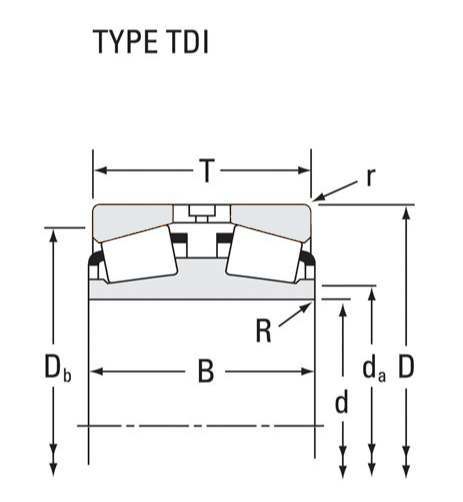 Tapered Roller Bearings - TDI (Tapered Double Inner) Imperial Timken 82681D - 82622