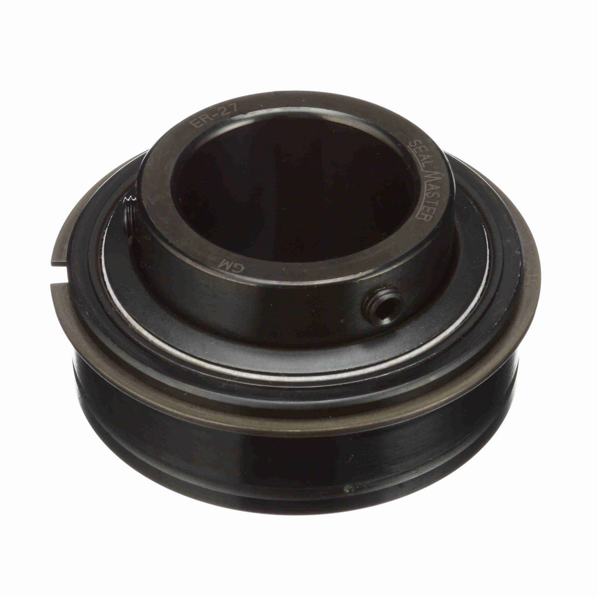 Sealmaster Mounted Insert Only Ball Bearing - 52100 Bearing Steel, Black Oxided - Setscrew Lock - ER-27