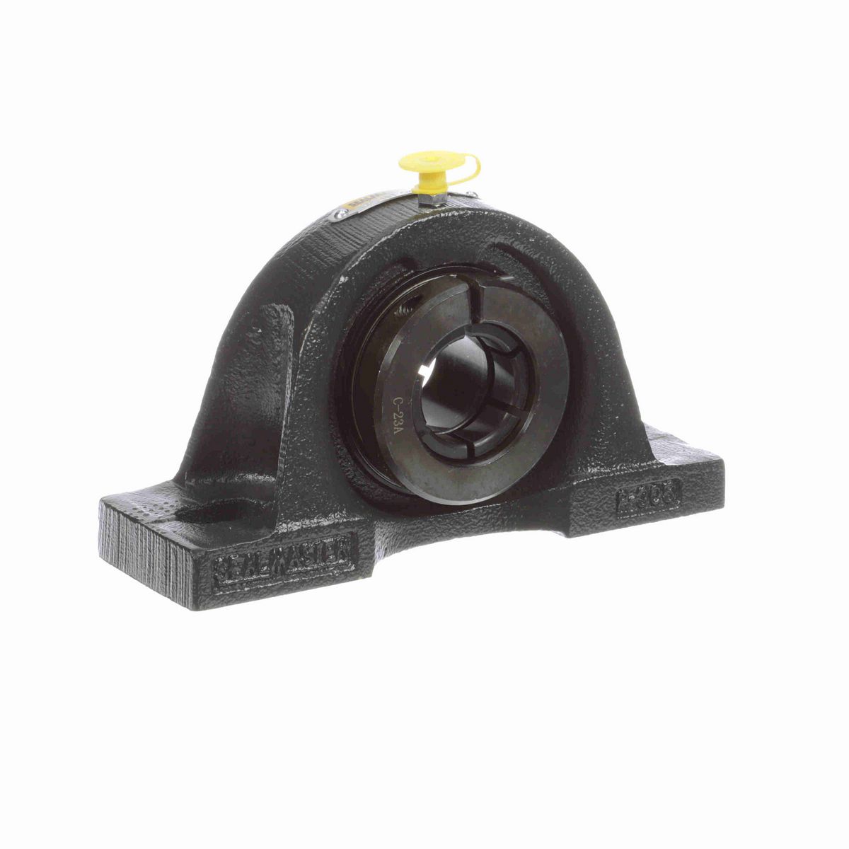 Sealmaster Mounted Cast Iron Two Bolt Pillow Block Ball Bearing - 52100 Bearing Steel, Black Oxided - Concentric Lock - Air Handling Housing Fit, Noise Tested - MP-19T CXU