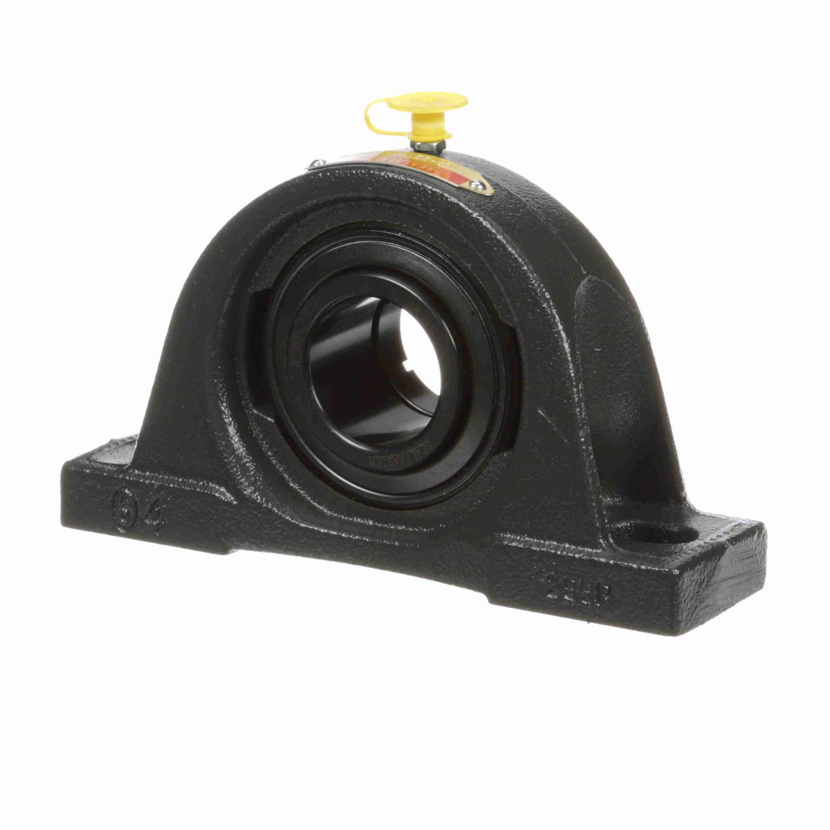 Sealmaster Mounted Cast Iron Two Bolt Pillow Block Ball Bearing - 52100 Bearing Steel, Black Oxided - Concentric Lock - NP-22T