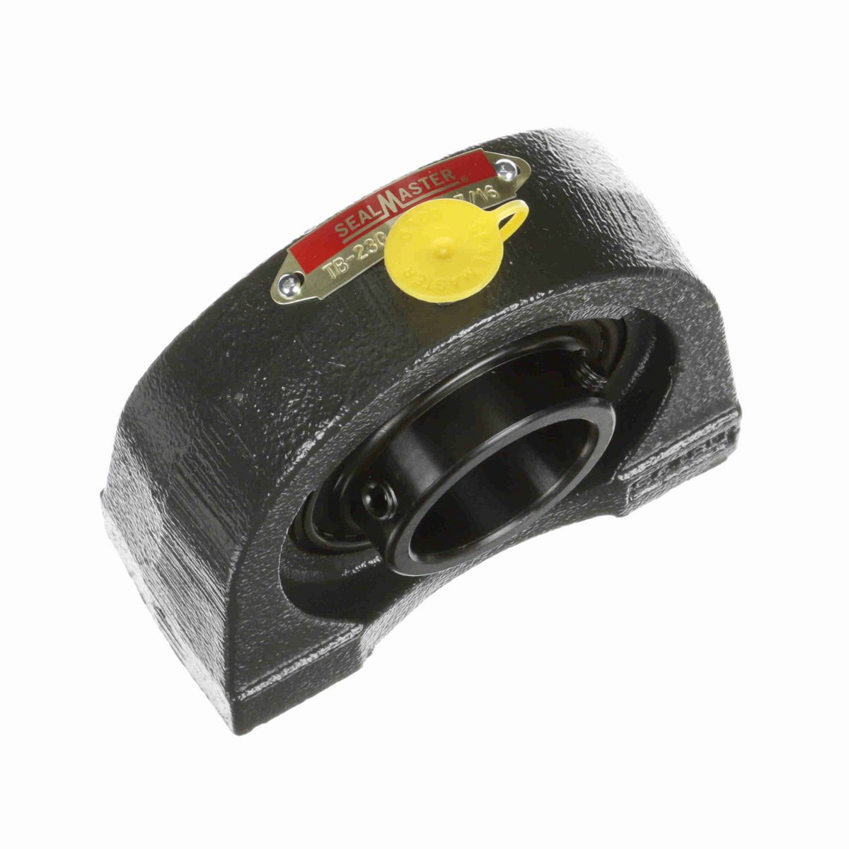 Sealmaster Mounted Cast Iron Tapped Base Pillow Block Ball Bearing - 52100 Bearing Steel, Black Oxided - Setscrew Lock - TB-23C