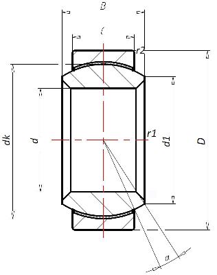 Сферический подшипник скольжения Askubal series E, type GE-TGR, GE 30-TGR [900255], не требующий обслуживания