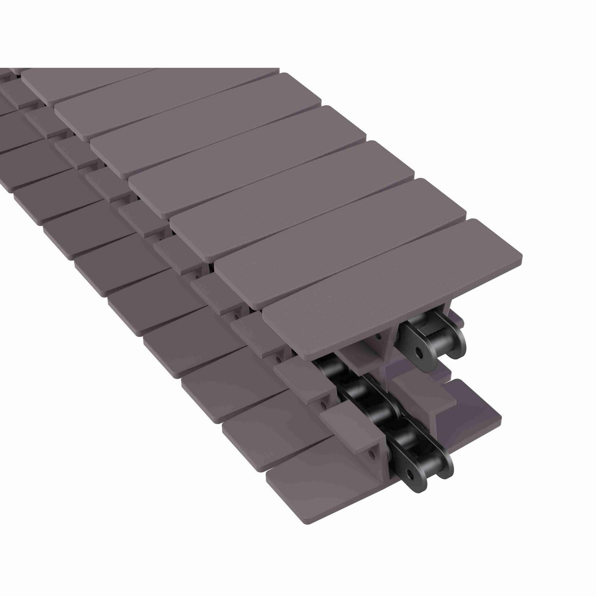 Rexnord 1873TAB Side-flexing Solid Top, Material: Brown High Performance, Width: 4.5in, Pitch: 1.5in - 81426342