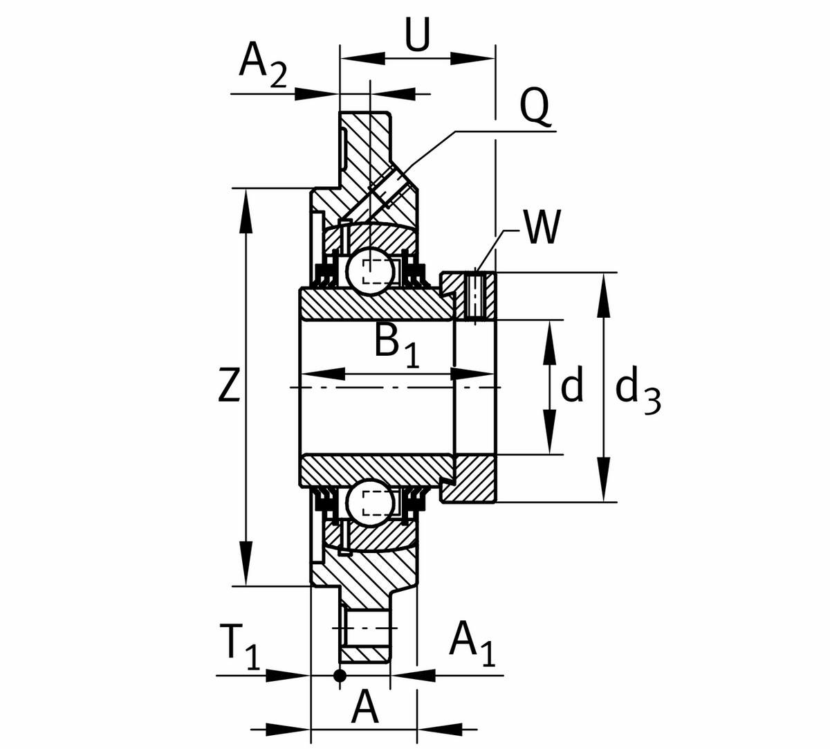 Фланцевый корпус INA TFE40-XL