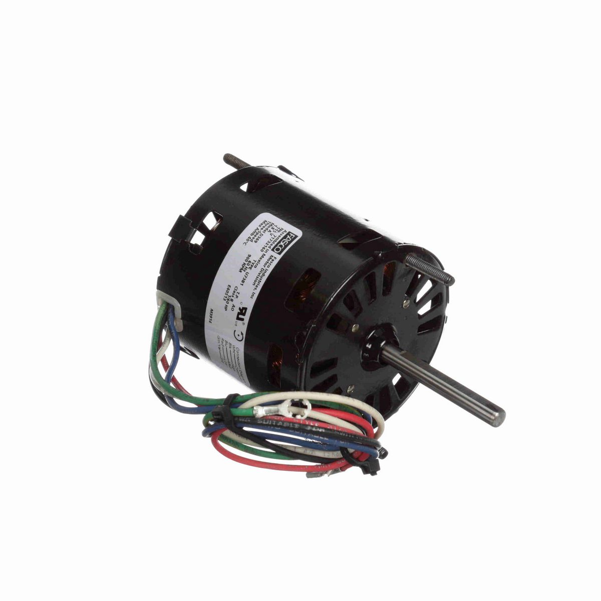 FASCO Ventilation Motor, 1/60 HP, 1 Ph, 60 Hz, 115 V, 900 RPM, 3 Speed, 3.3" Diameter, OAO - D369
