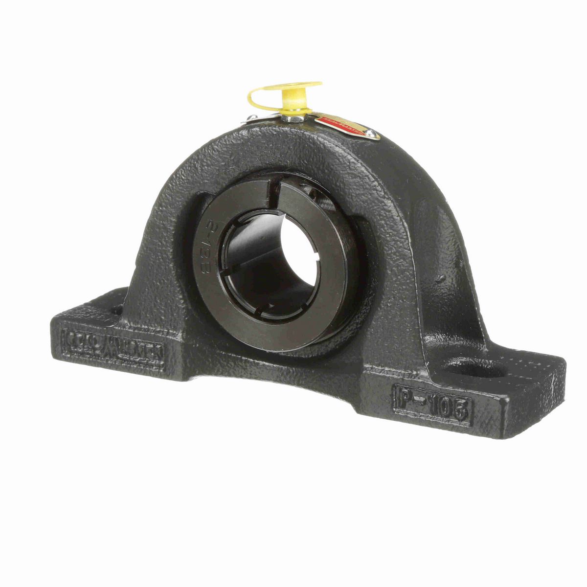 Sealmaster Mounted Cast Iron Two Bolt Pillow Block Ball Bearing - 52100 Bearing Steel, Black Oxided - Concentric Lock - NP-20RT