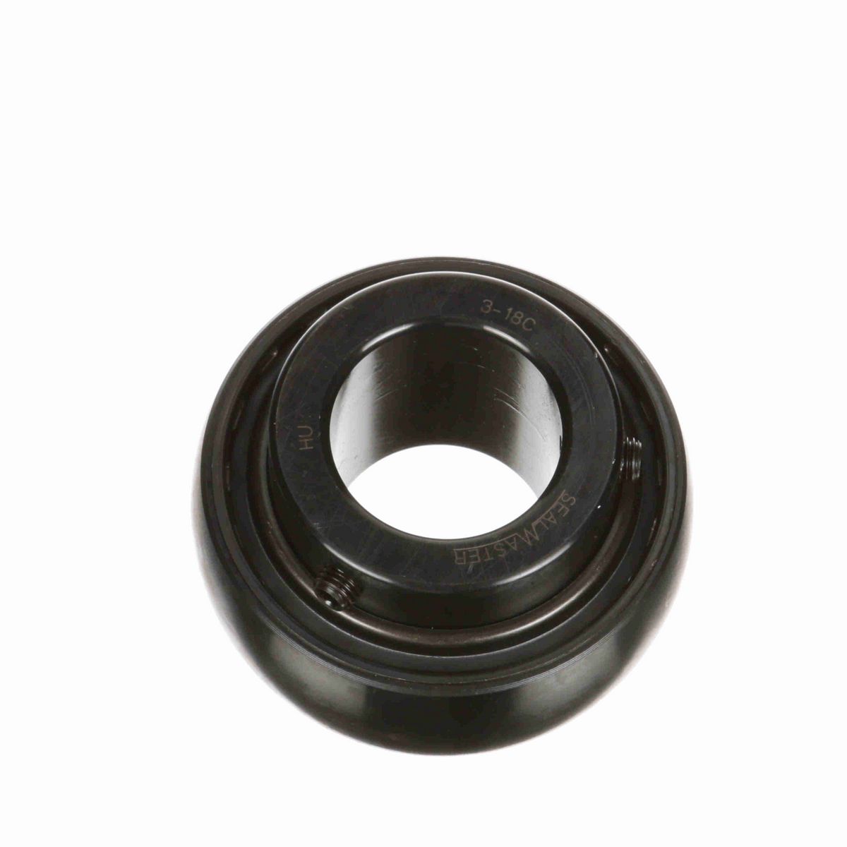 Sealmaster Mounted Insert Only Ball Bearing - 52100 Bearing Steel, Black Oxided - Setscrew Lock - 3-18C