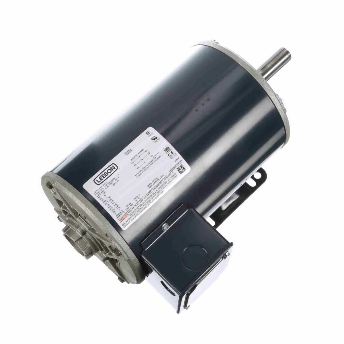 LEESON General Purpose Motor, 1 HP, 3 Ph, 60 Hz, 200 V, 1800 RPM, 143T Frame, DP - E901A