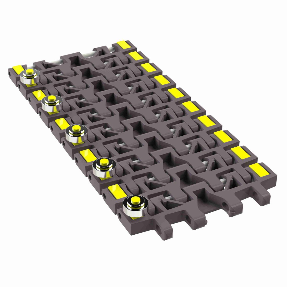 Rexnord 7956B Side-flexing Flush Grid, Material: Brown High Performance, Width: 6in, Pitch: 1.25in - 10343072