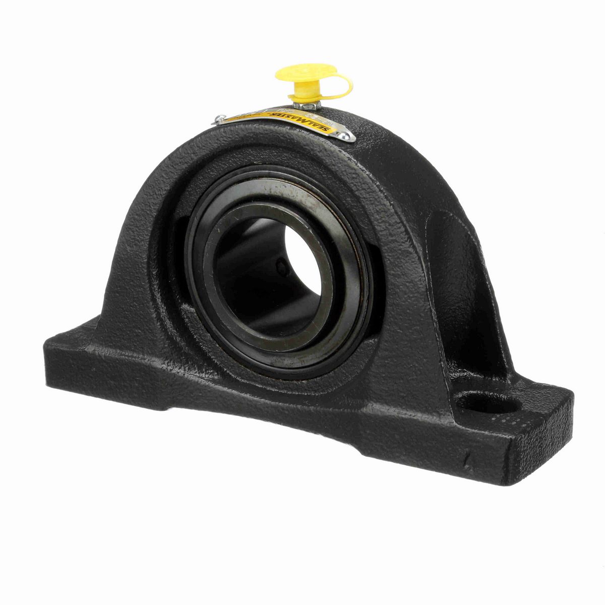 Sealmaster Mounted Cast Iron Two Bolt Pillow Block Ball Bearing - 52100 Bearing Steel, Black Oxided - Setscrew Lock - Air Handling Housing Fit, Noise Tested - NP-23 CXU