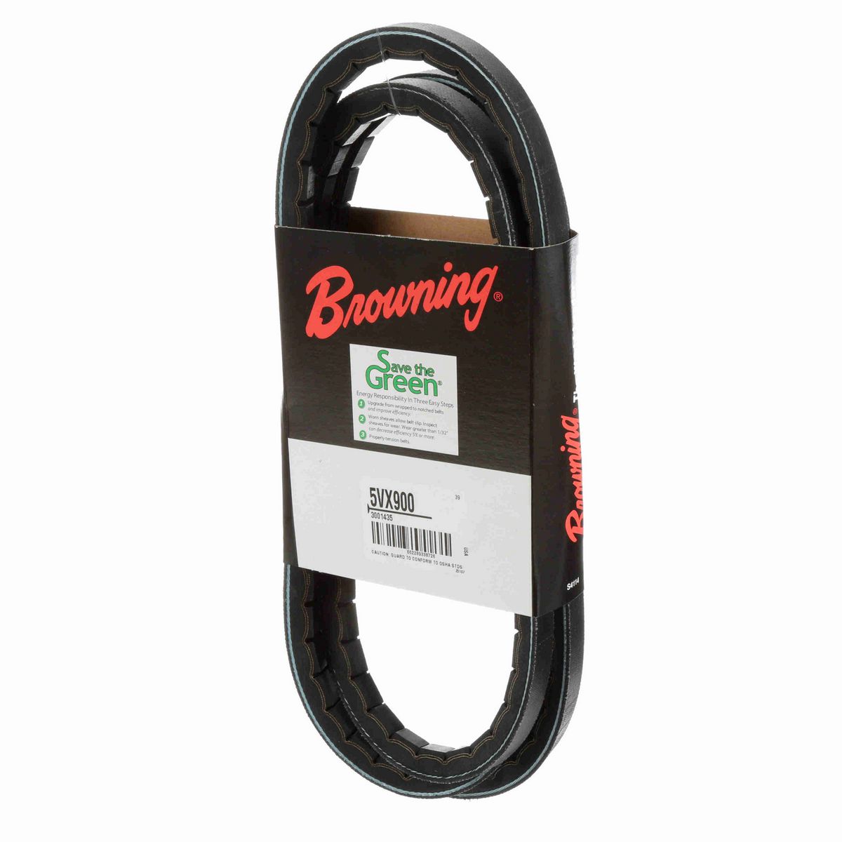 Browning EPDM Notched Belt 98% Efficient - 5VX900