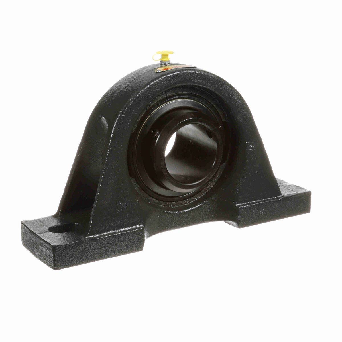 Sealmaster Mounted Cast Iron Two Bolt Pillow Block Ball Bearing - 52100 Bearing Steel, Black Oxided - Double Setscrew Lock - SPD-40
