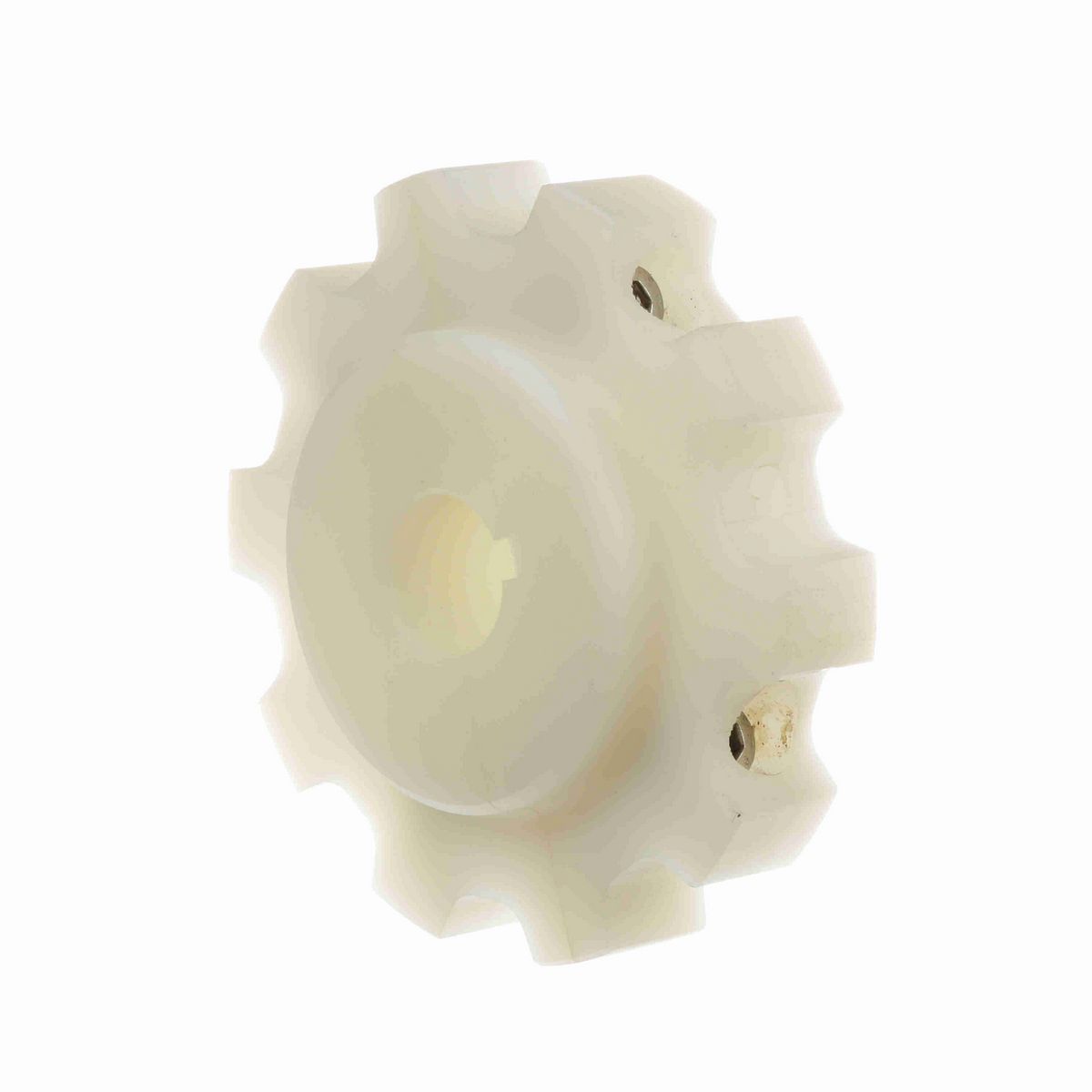 System Plast 882 Series Split Machined Sprocket with 10 Teeth, a 1in Round Shaft-Ready Bore and Setscrew - 882-10R1-DMS-SS