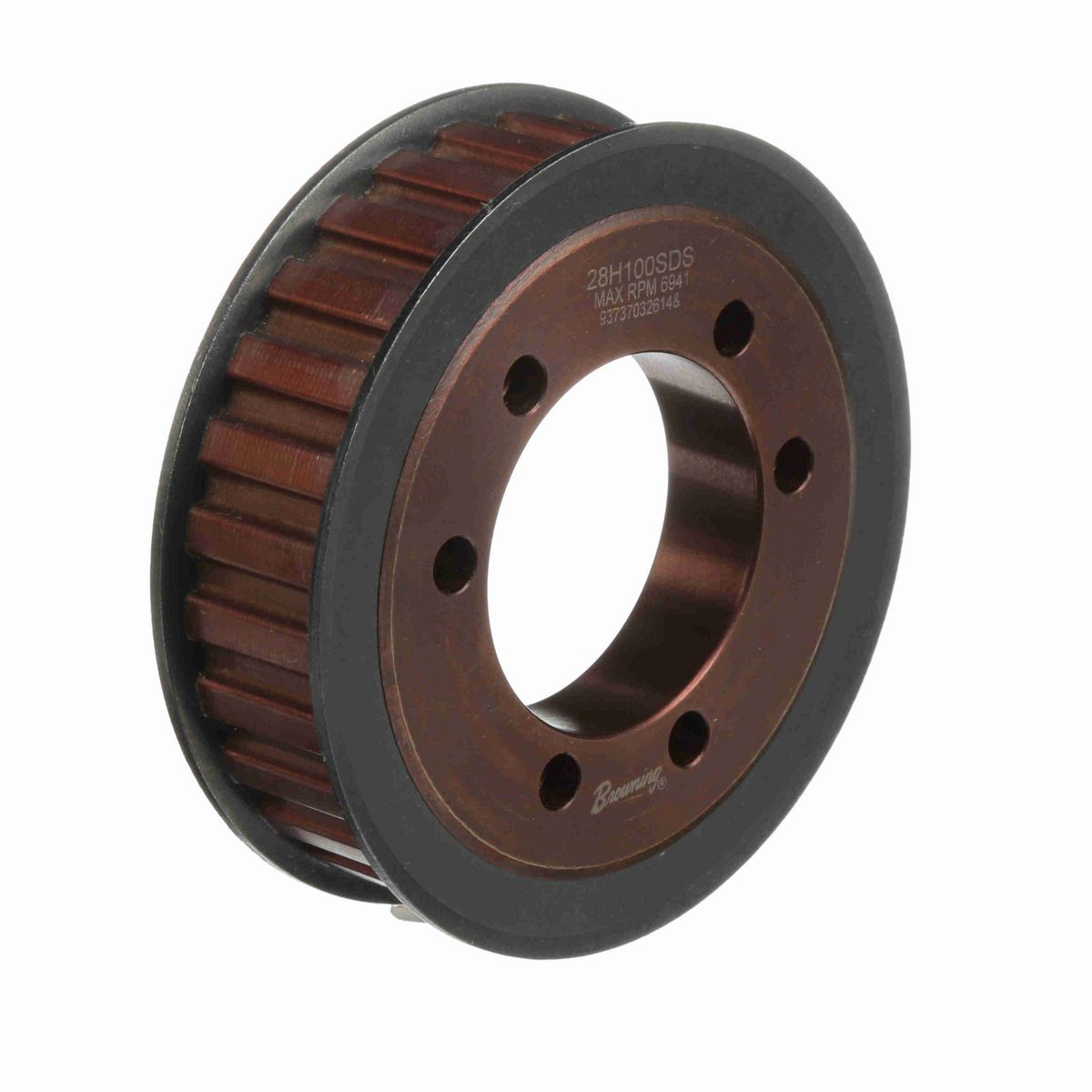 Browning Steel Bushed Bore Gearbelt Pulley - 28H100SDS