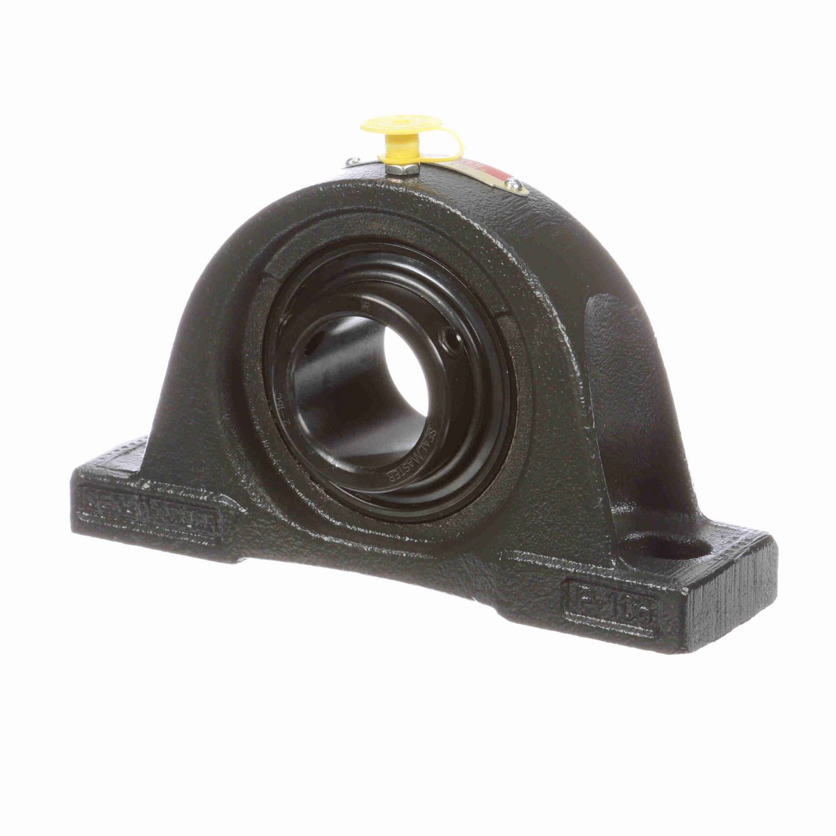 Sealmaster Mounted Cast Iron Two Bolt Pillow Block Ball Bearing - 52100 Bearing Steel, Black Oxided - Setscrew Lock - NP-22C