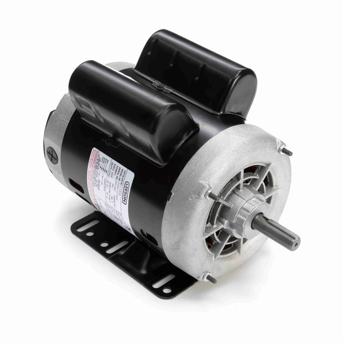 LEESON General Purpose Motor, 0.50 HP, 1 Ph, 60 Hz, 115/230 V, 1200 RPM, 56 Frame, DP - C1263A