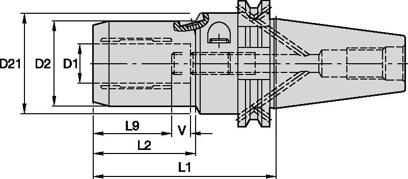 Hydraulic Chucks Standard HP Line Kennametal HC MM-DV Form B/AD [1237452]