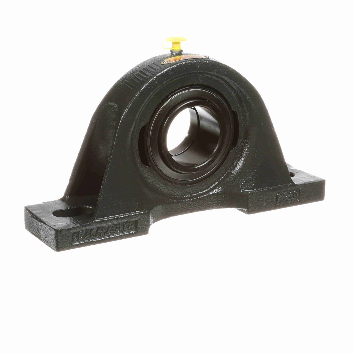 Sealmaster Mounted Cast Iron Two Bolt Pillow Block Ball Bearing - 52100 Bearing Steel, Black Oxided - Concentric Lock - SP-35T