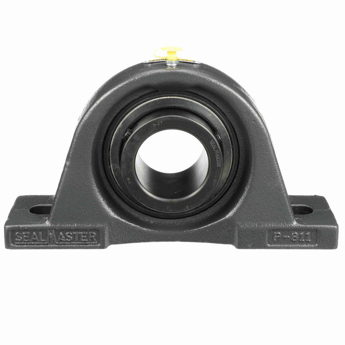 Sealmaster Mounted Cast Iron Two Bolt Pillow Block Ball Bearing - 52100 Bearing Steel, Black Oxided - Setscrew Lock - Air Handling Housing Fit, Noise Tested - SPM-39 CXU