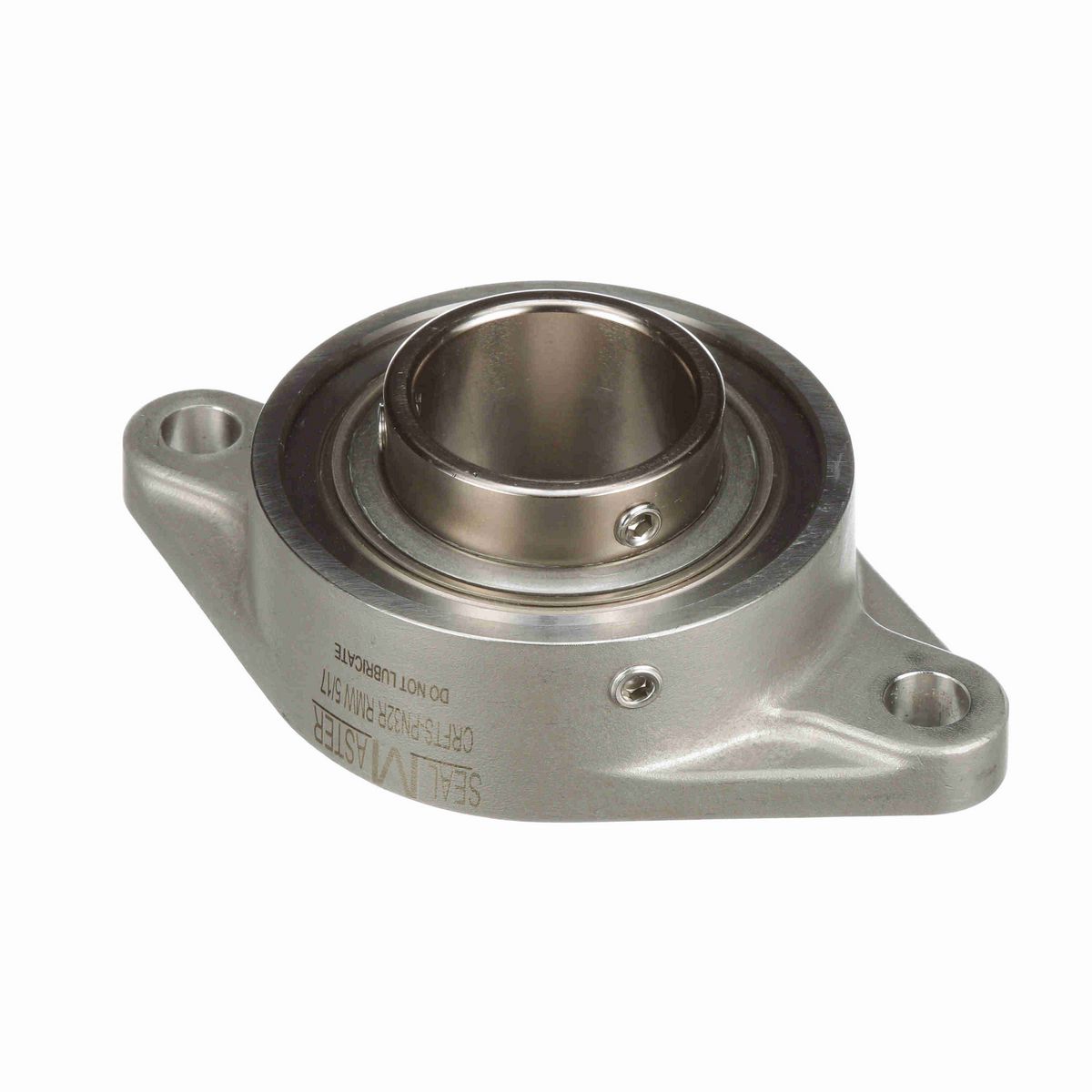 Sealmaster Mounted Stainless Steel Two Bolt Flange Ball Bearing - 52100 Bearing Steel, Phosphorus Nickel Coated - Setscrew Lock - Corrosion Resistant - Reduced Maintenance - Lubed for Life - CRFTS-PN32R RMW
