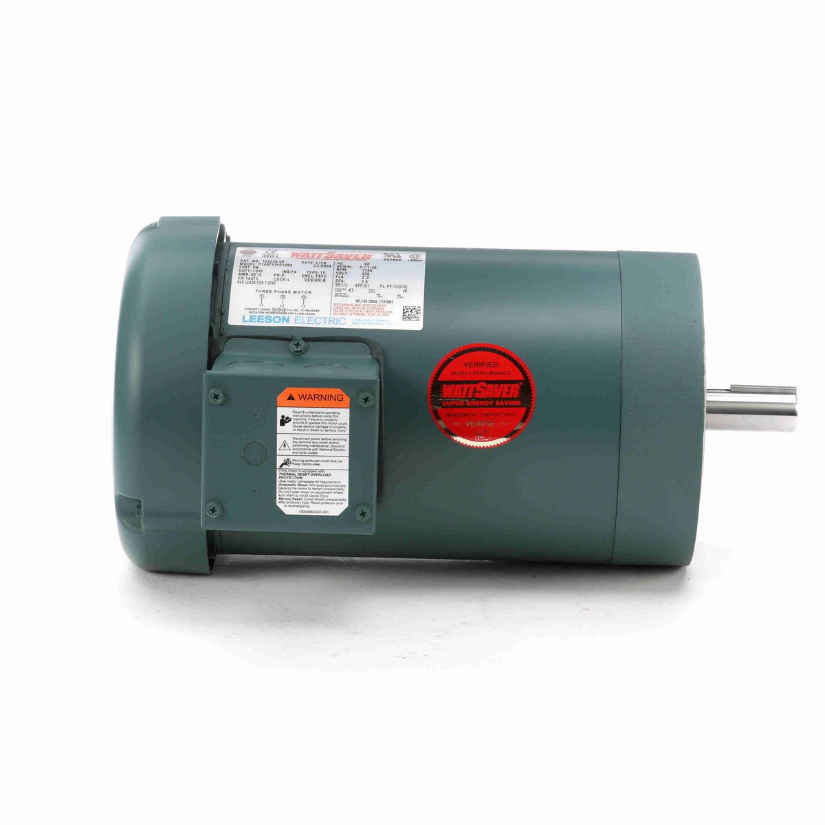 LEESON Special Voltage Motor, 2 HP, 3 Ph, 60 Hz, 575 V, 1800 RPM, 145TC Frame, TEFC - 122229.00