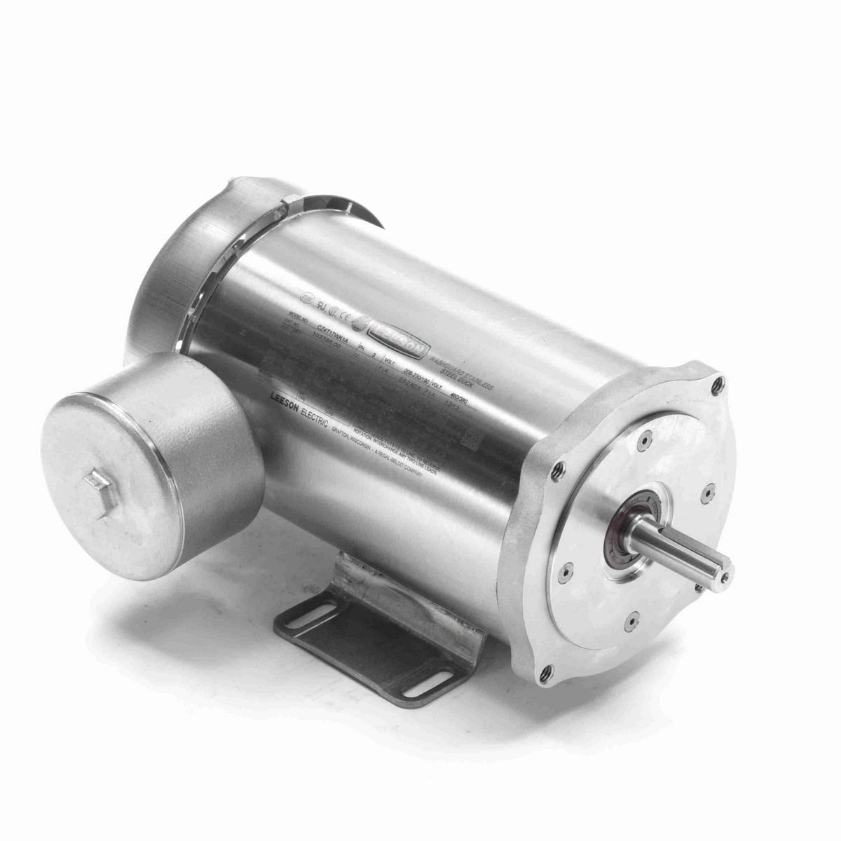 LEESON Premium Duck™ General Purpose Motor, 0.75 & 0.75 HP, 3 Ph, 60 & 50 Hz, 230/460 & 190/380 V, 1800 & 1500 RPM, S56C Frame, TEFC - 103388.00