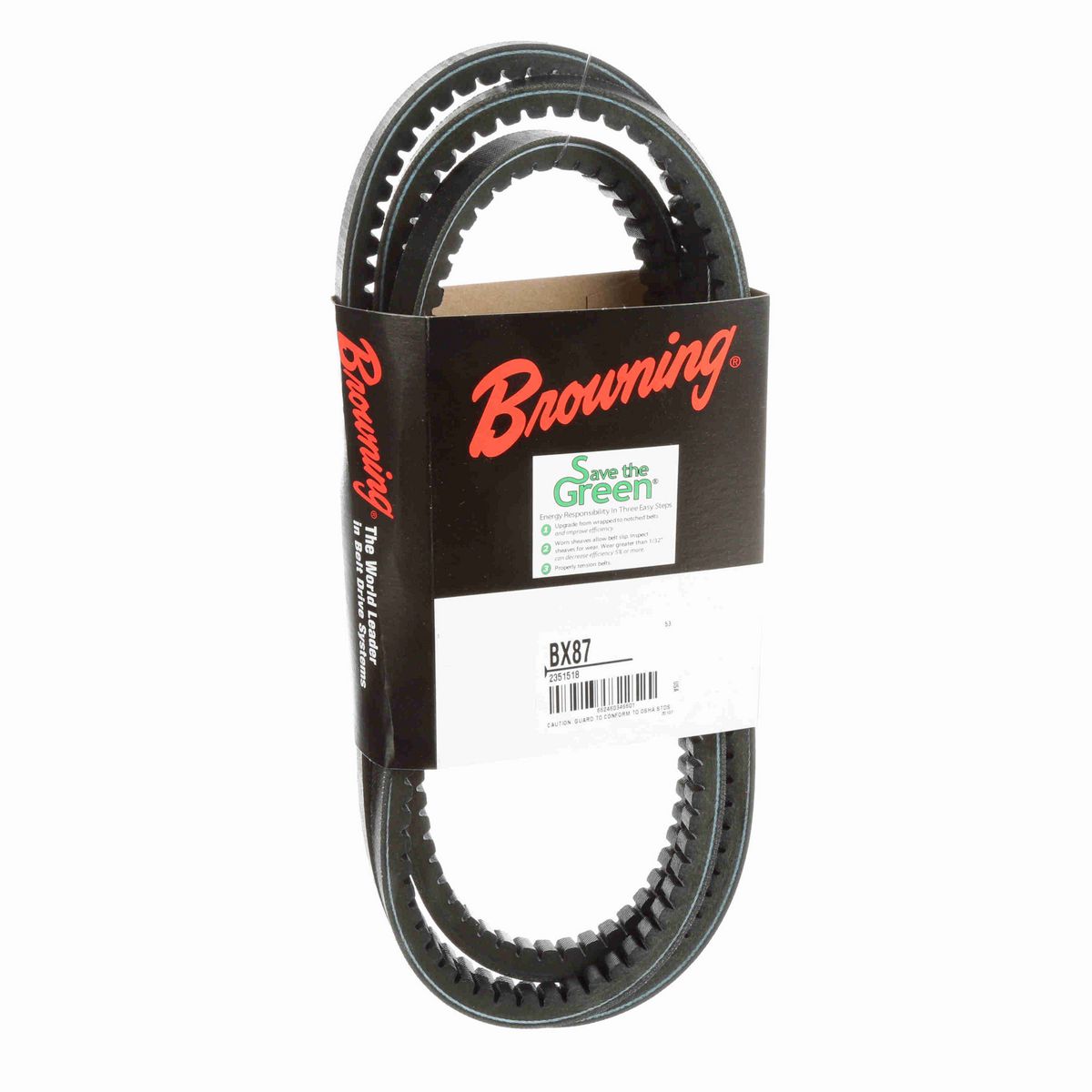 Browning EPDM Notched Belt 98% Efficient - BX87