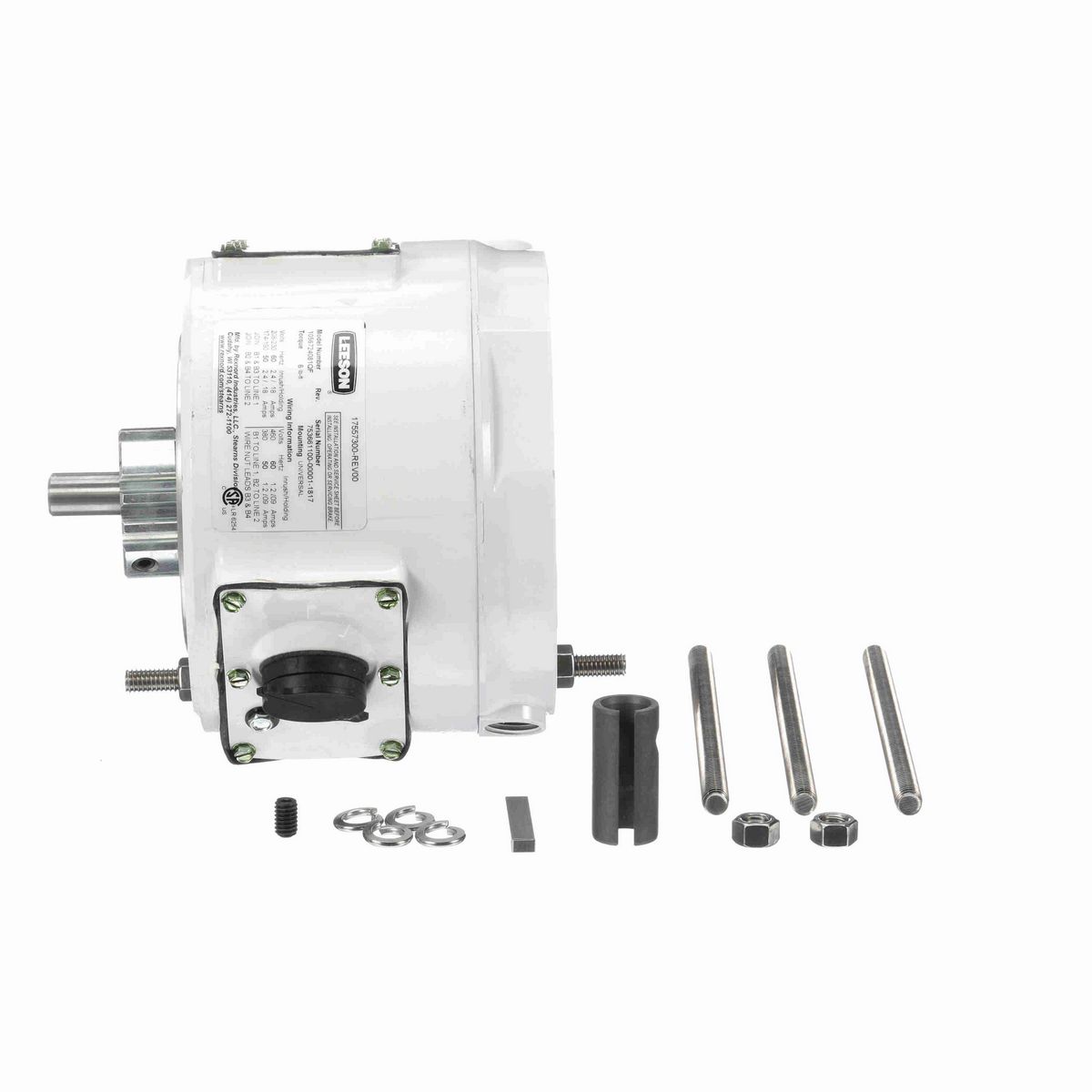 LEESON 6 LB-FT COUPLER BRAKE.56C/143-5TC.NEMA4X/IP55/BISSC.230/460V.1PH.ALUMINUM STEARNS 1056724081PF - 175573.00